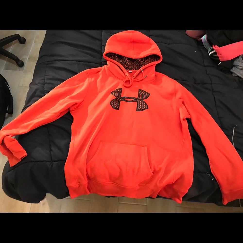 Orange under armour hoodie